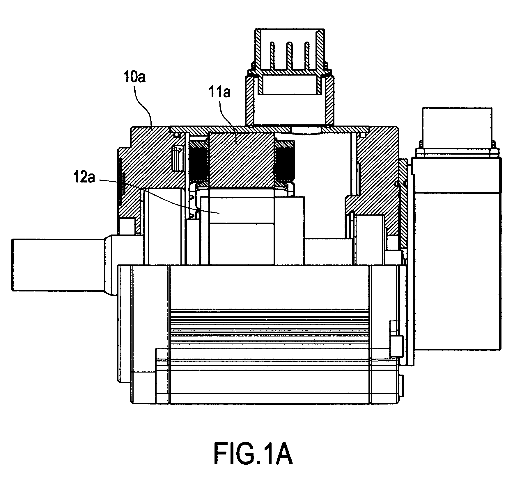 Servo motor with large rotor inertia