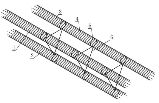 Anti-oscillation arrangement and configuration method for phase-to-phase spacers of ultrahigh-voltage compact power transmission line