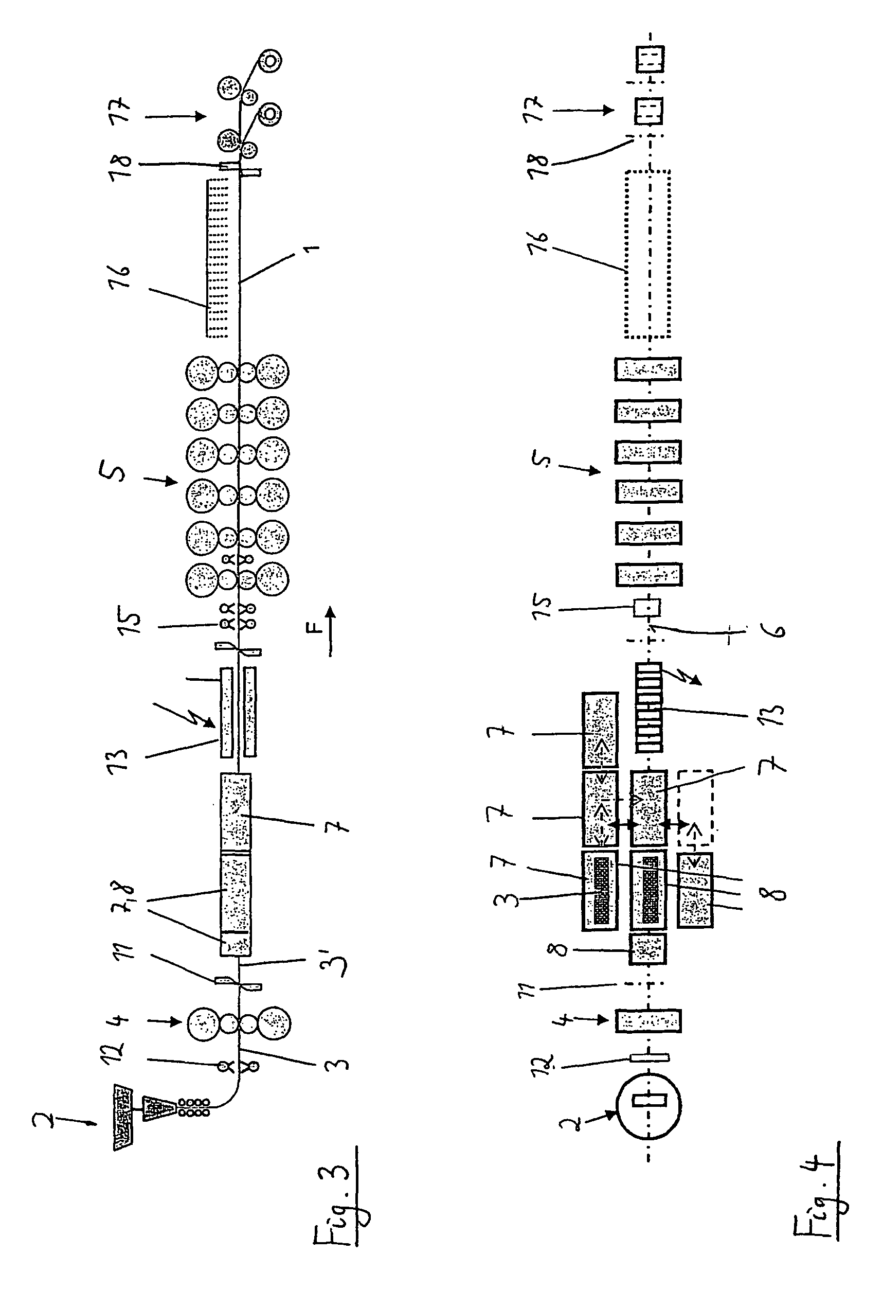 Method and device for manufacturing a metal strip by means of continuous casting and rolling