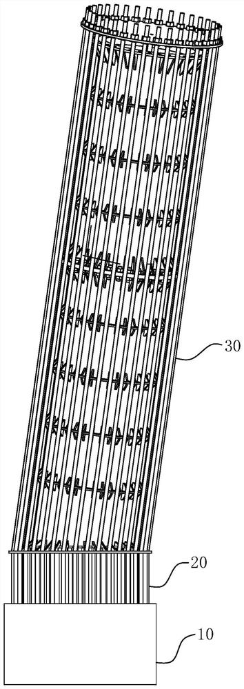 Plug-in type steel pipe concrete column base for large power transmission tower and construction method thereof