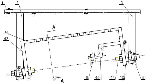 Combing swing type peanut picking device