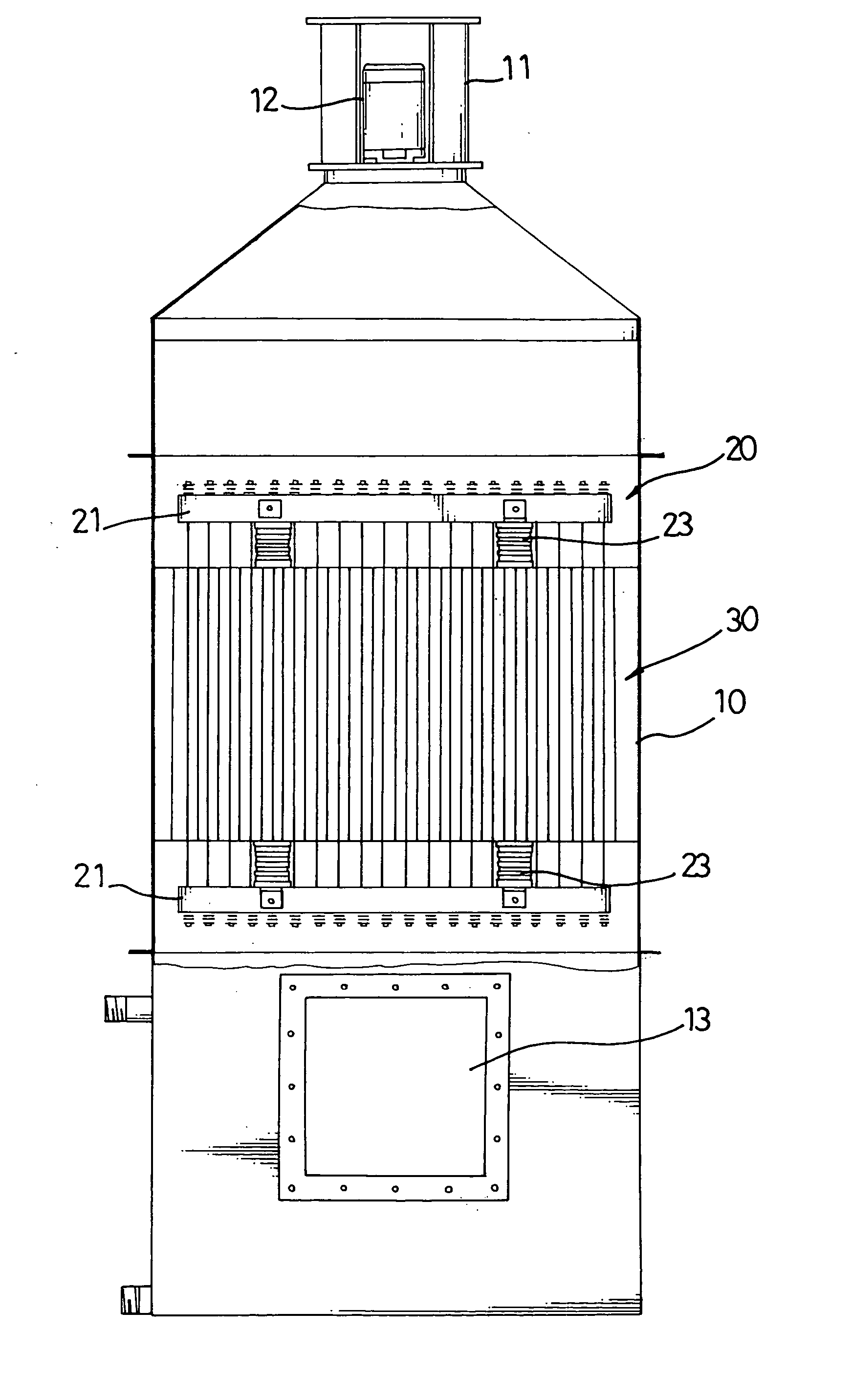 Furnace device for eliminating volatile organic compounds (VOCs)