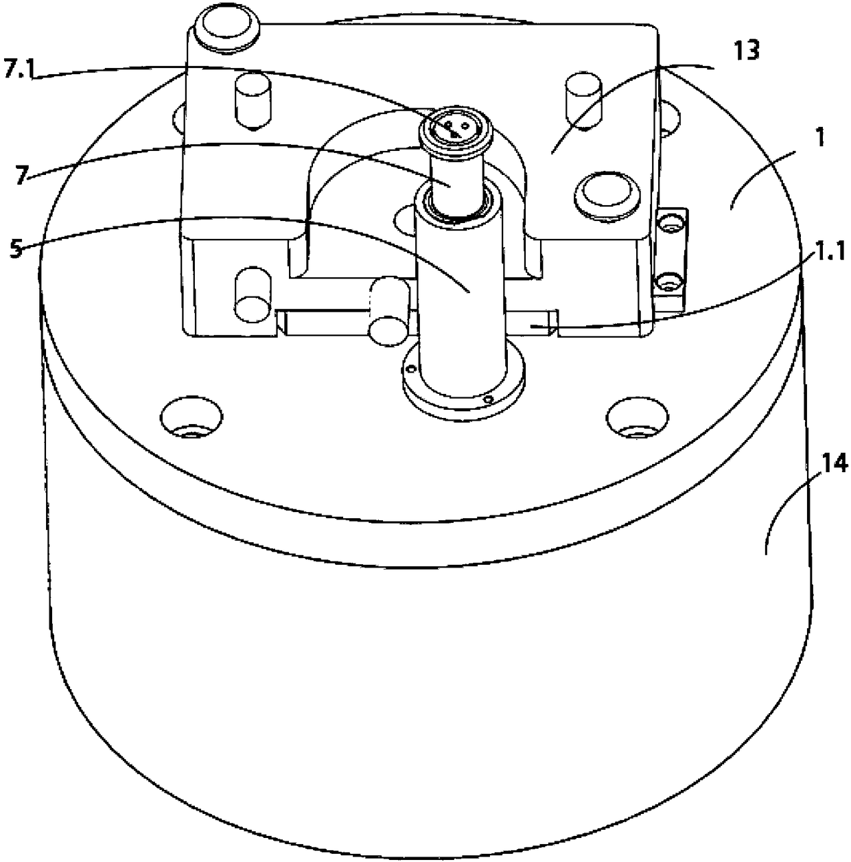 Environment controllable type atomic force microscope-based numerical control rotary type probe switching device