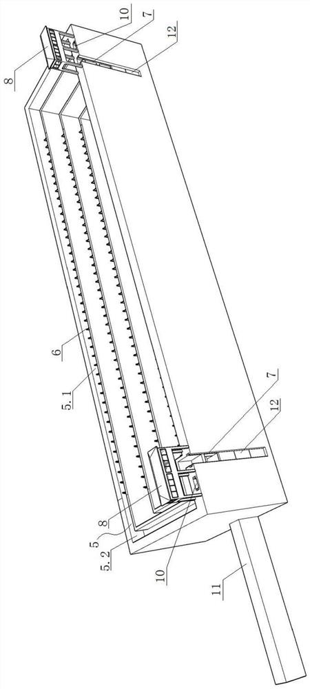 Fishway outlet structure adapted to large water level variation amplitude and fish passing method of fishway outlet structure adapted to large water level variation amplitude