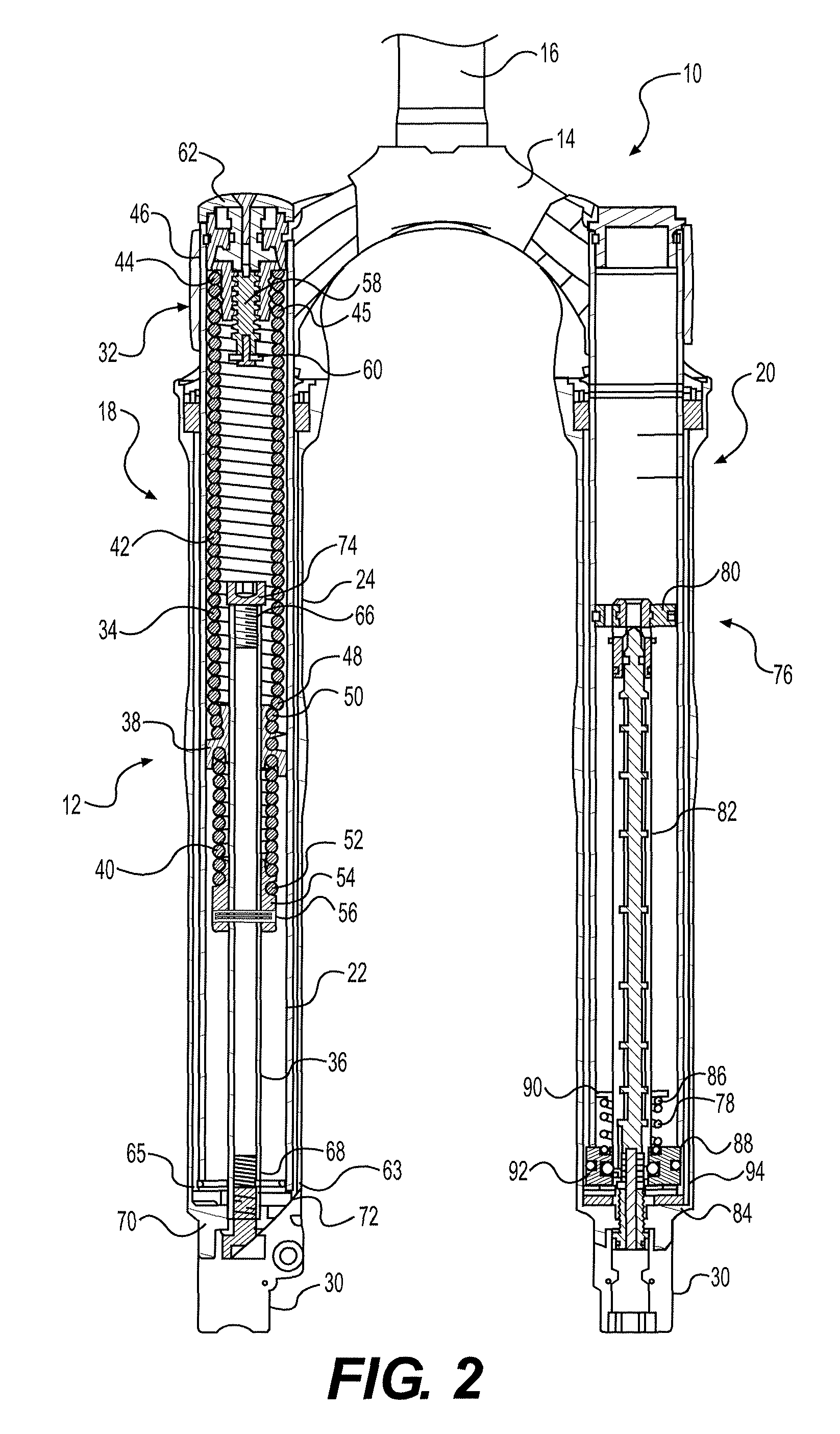 Spring suspension for a handlebar-steered vehicle