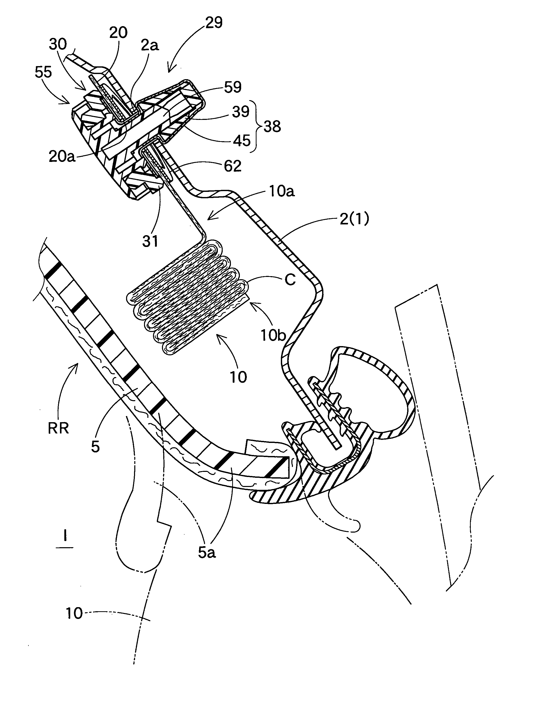 Head protecting airbag device