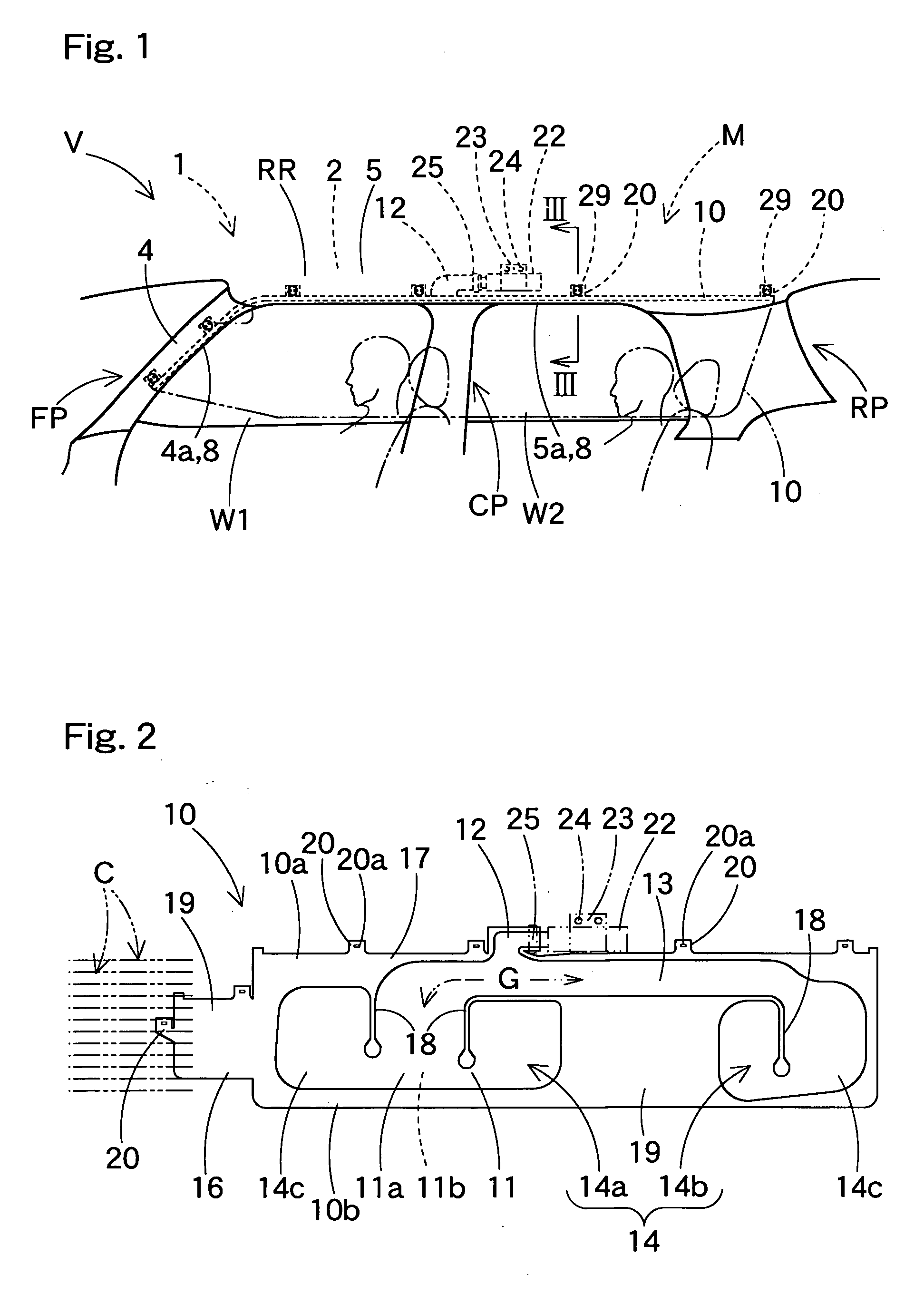 Head protecting airbag device