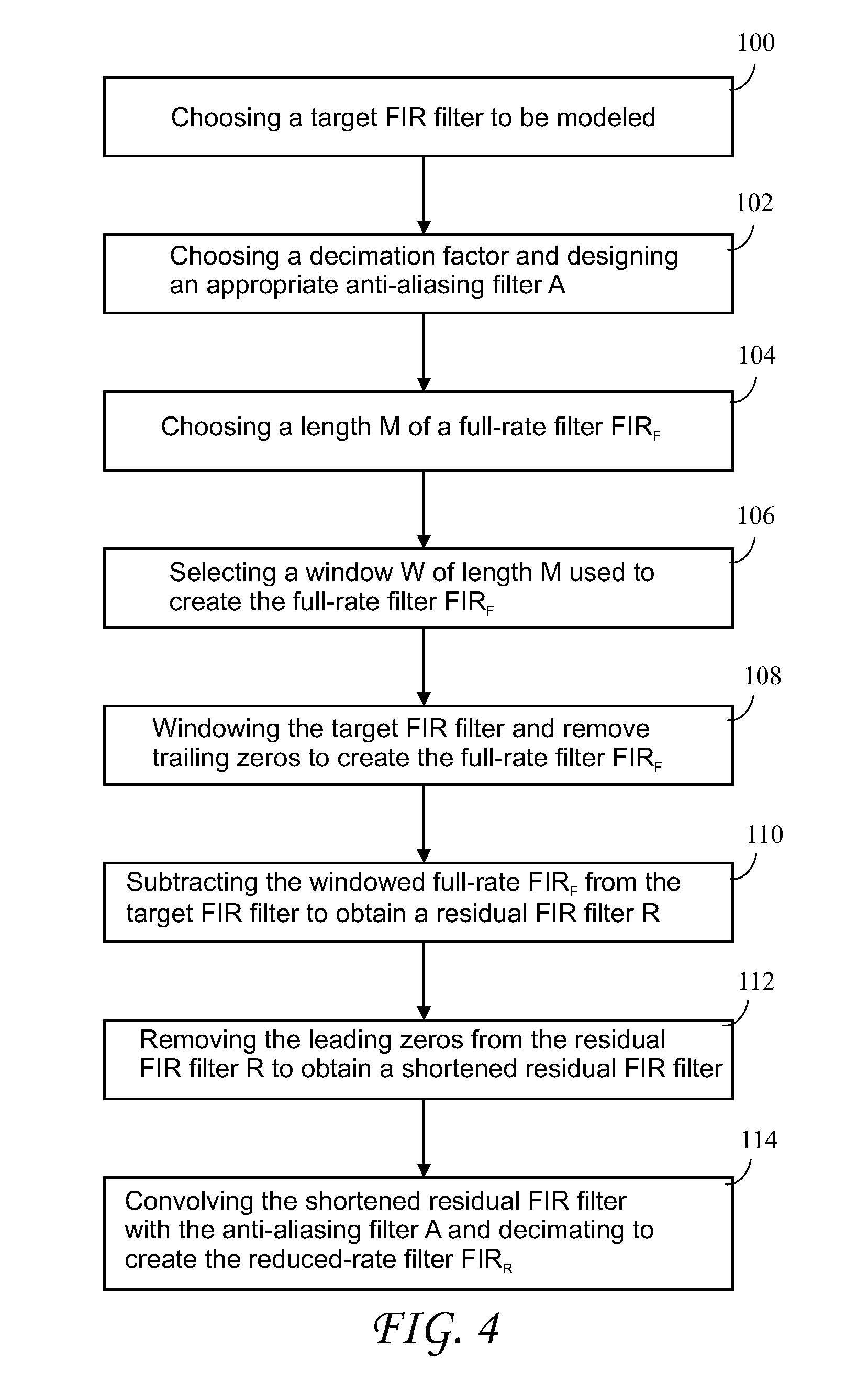 Multi-rate implementation without high-pass filter