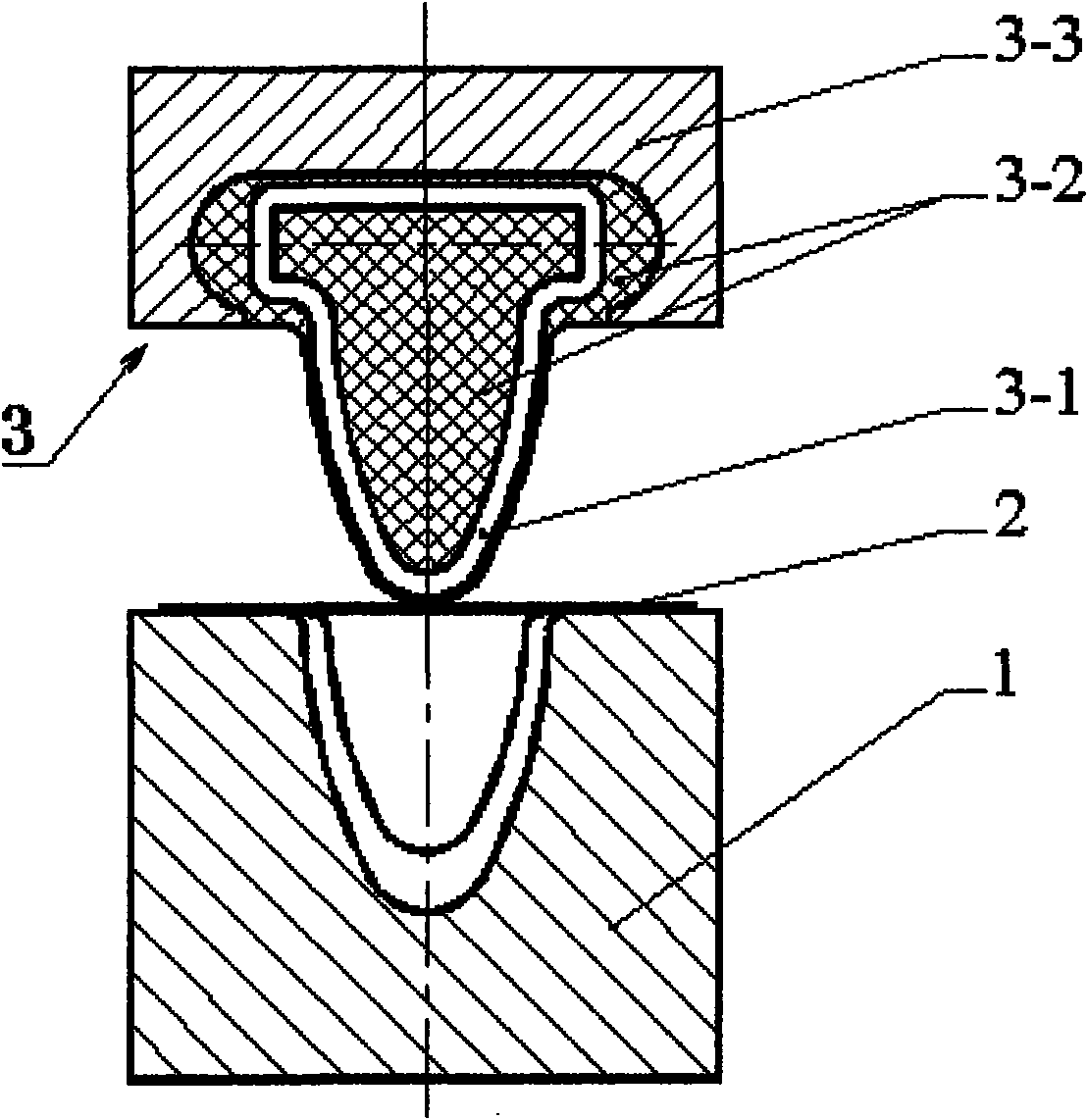 Aluminum alloy curved part electromagnetic compound forming method and device