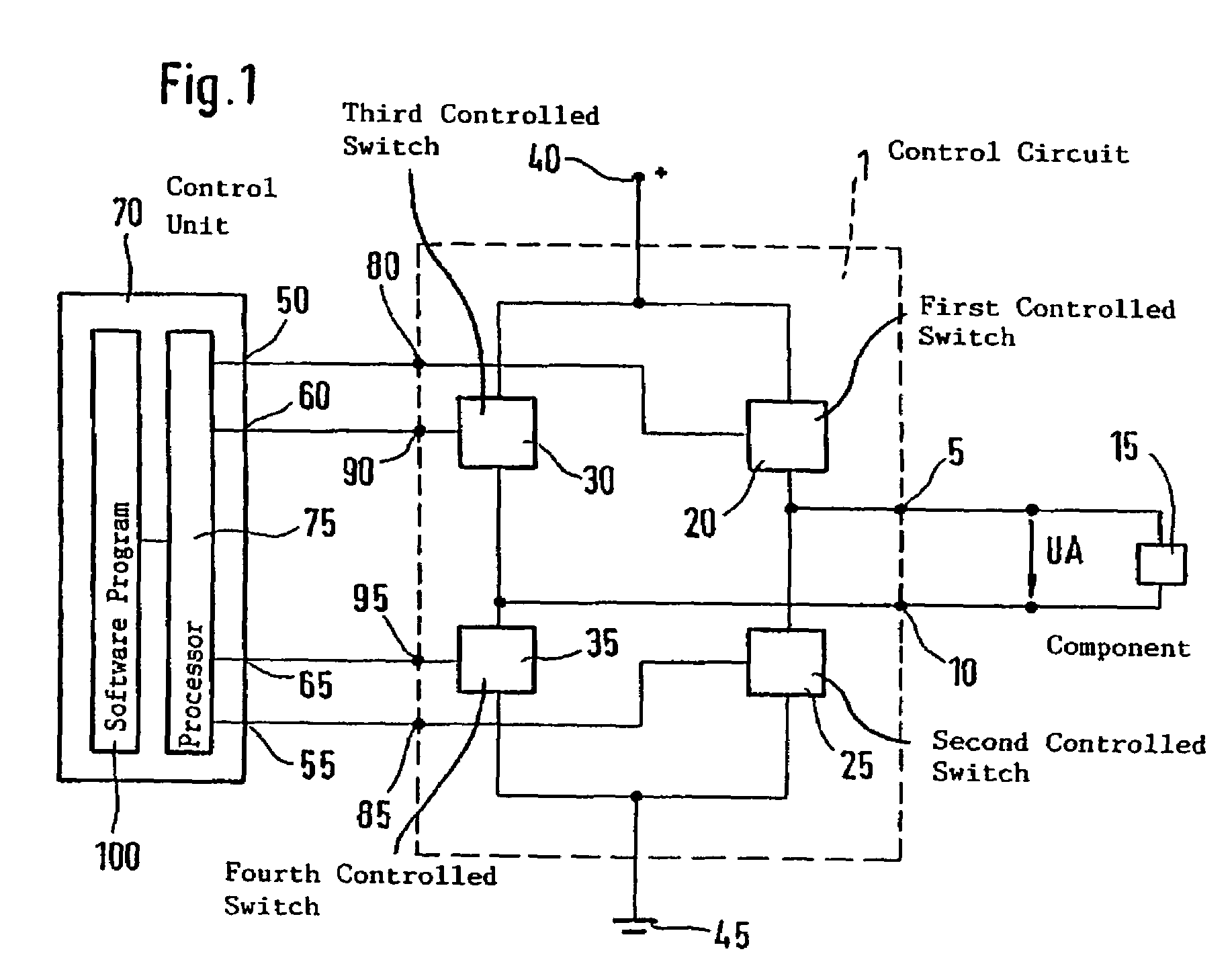 Method and control unit for driving a control circuit