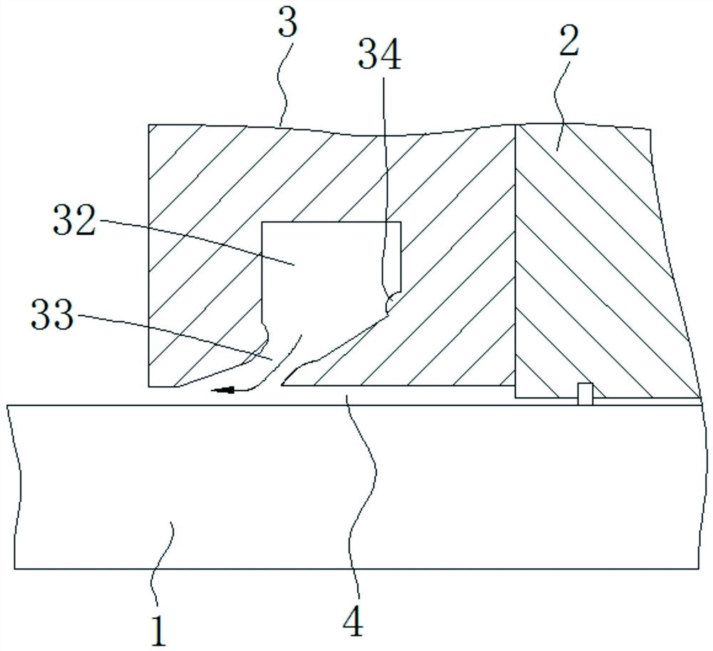 Contactless guide rail dedusting device