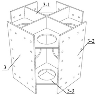 Self-resetting shearing-constrained buckling damage-controllable fabricated beam-column joint