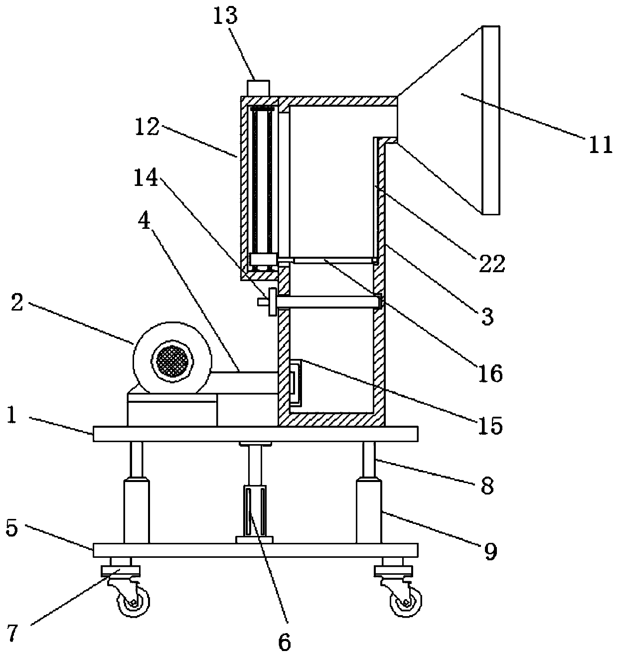 Waste collecting device for food packaging machine