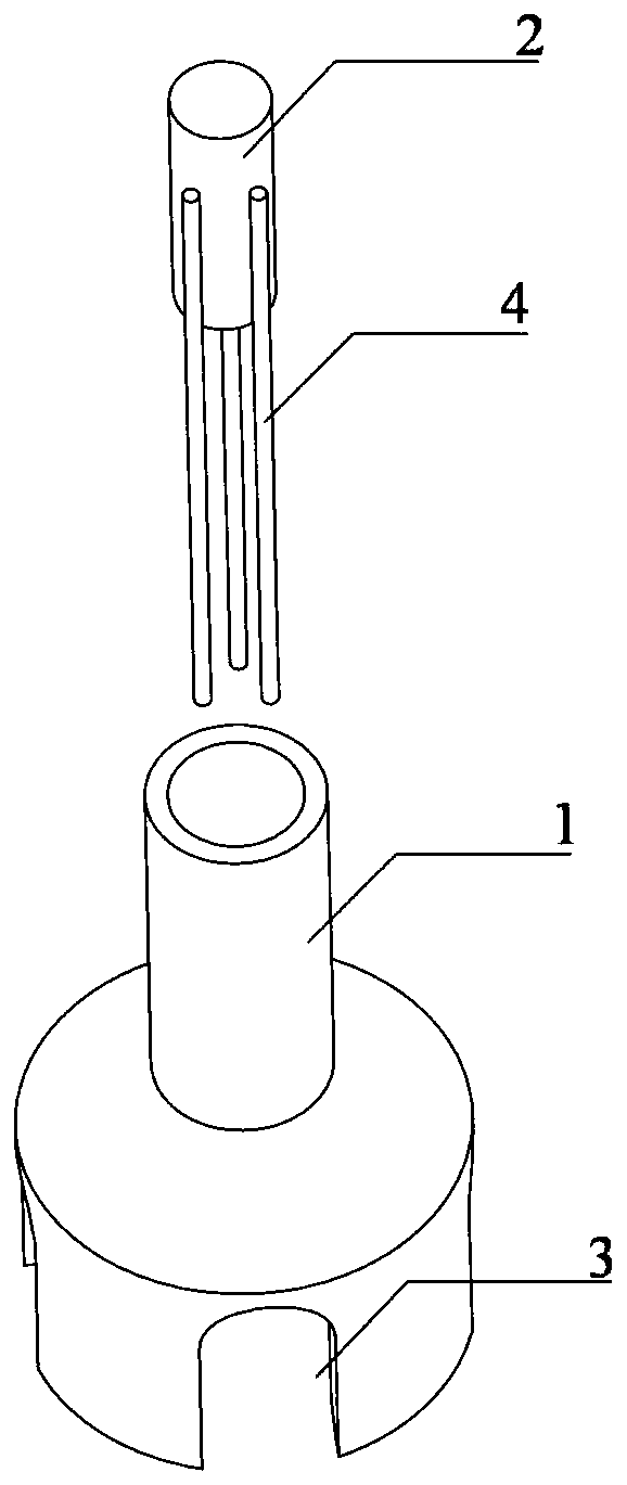 Metallographic sample preparation inlaying tool and inlaying method