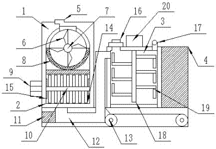 Universal environment-friendly water treatment material processing device and preparation method thereof