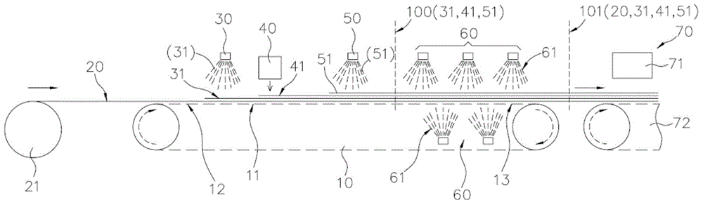 Continuous film-forming manufacturing device of wet-type colloidal film and film-forming method thereof