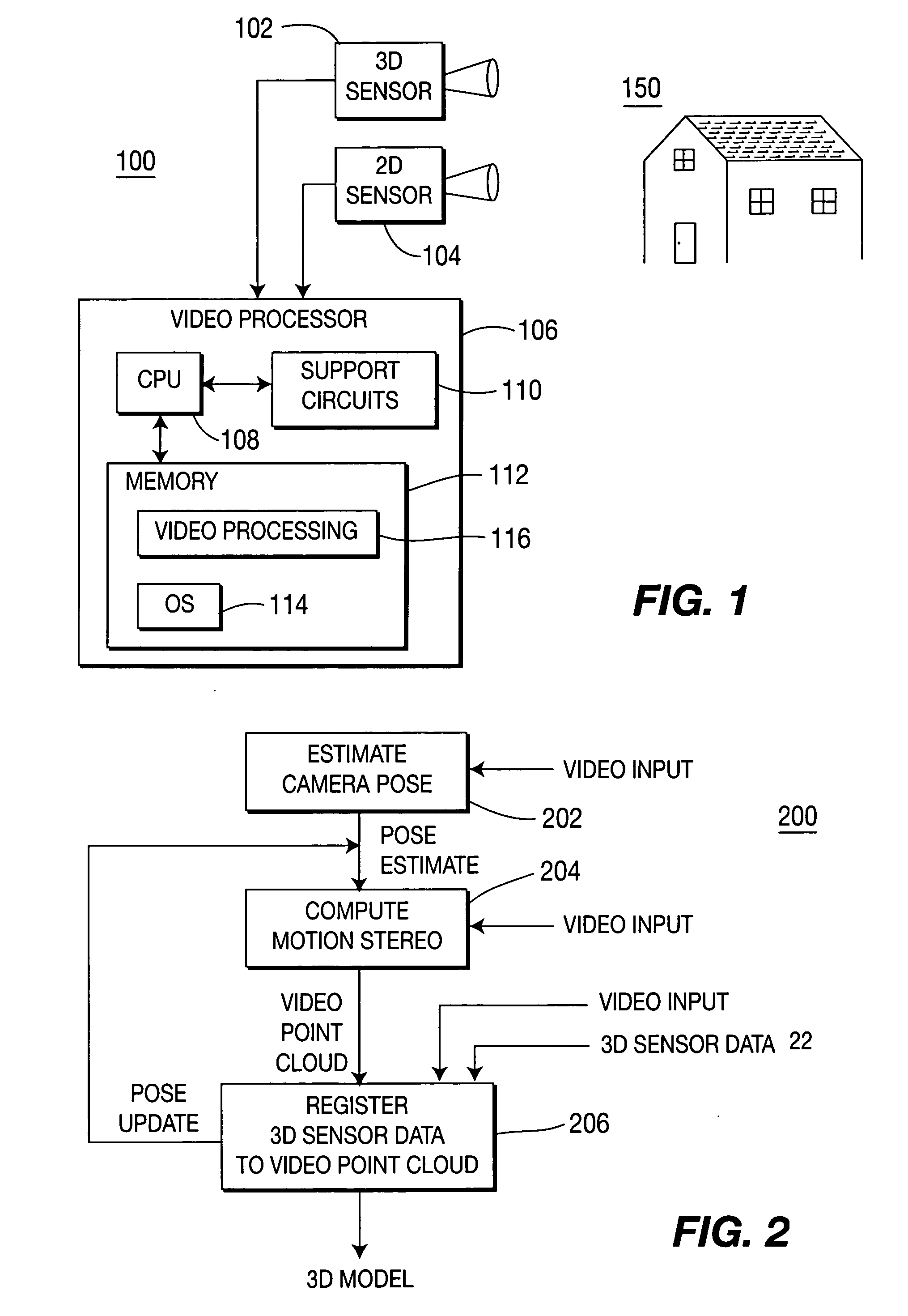 Method and apparatus for aligning video to three-dimensional point clouds