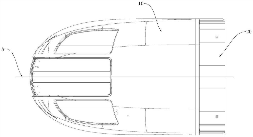 Railway vehicle and installation method of cab hood thereof