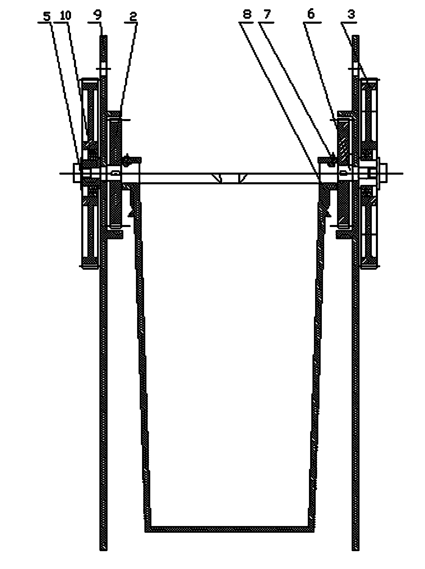 Gear type fixed-point tilting pouring machine