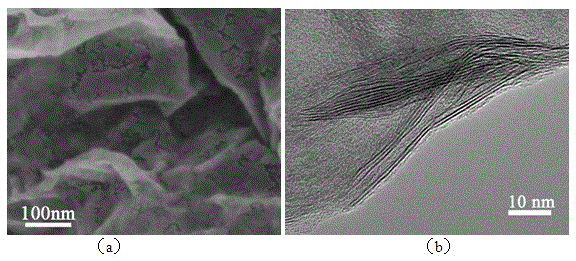 WS2 porous nanosheet/graphene electrochemical sodium storage composite electrode and preparation method