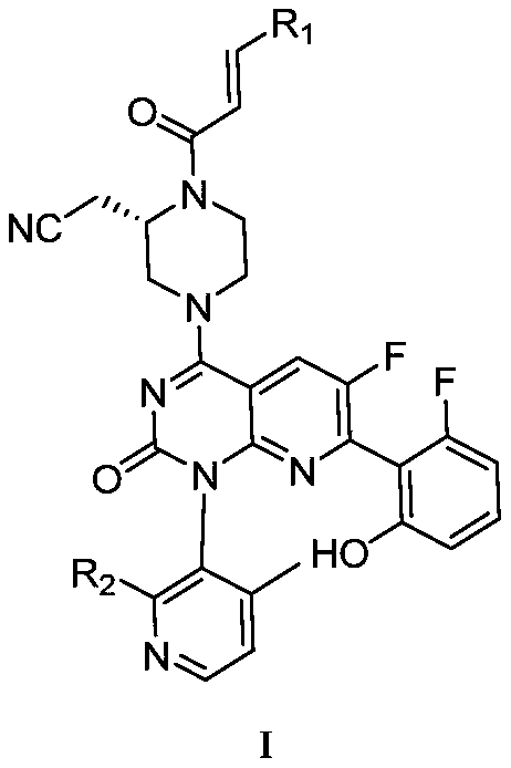 Nitrile methyl piperazine derivative serving as KRAS G12C mutant protein inhibitor and application of nitrile methyl piperazine derivative