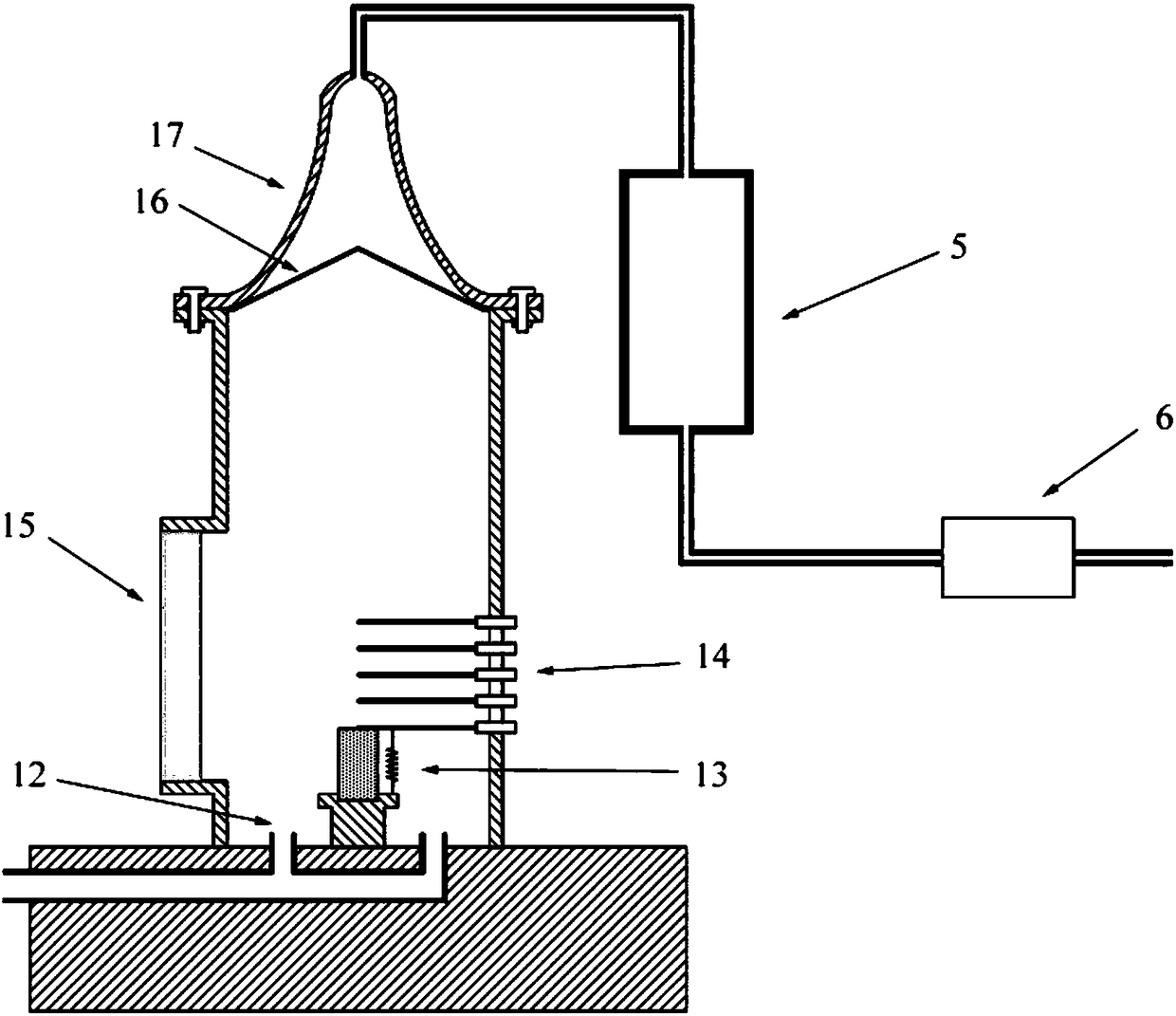 Equipment used for measuring high-pressure burning characteristic parameters of solid propellant and with observation window