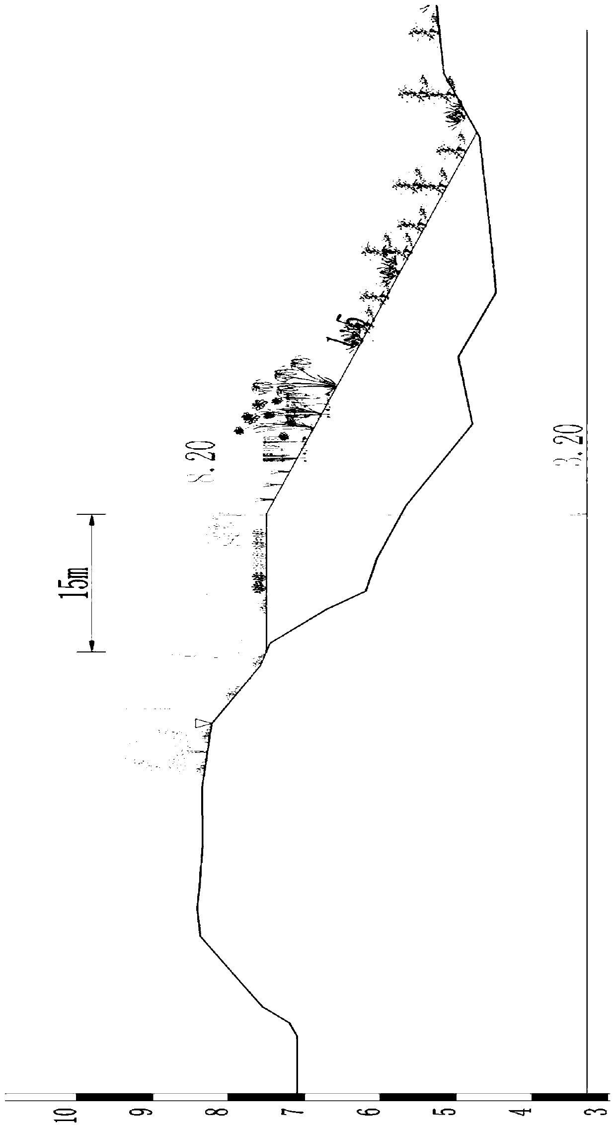 Ecological restoration method for steep lakeside zone of polluted lake with shallow water type bottom mud