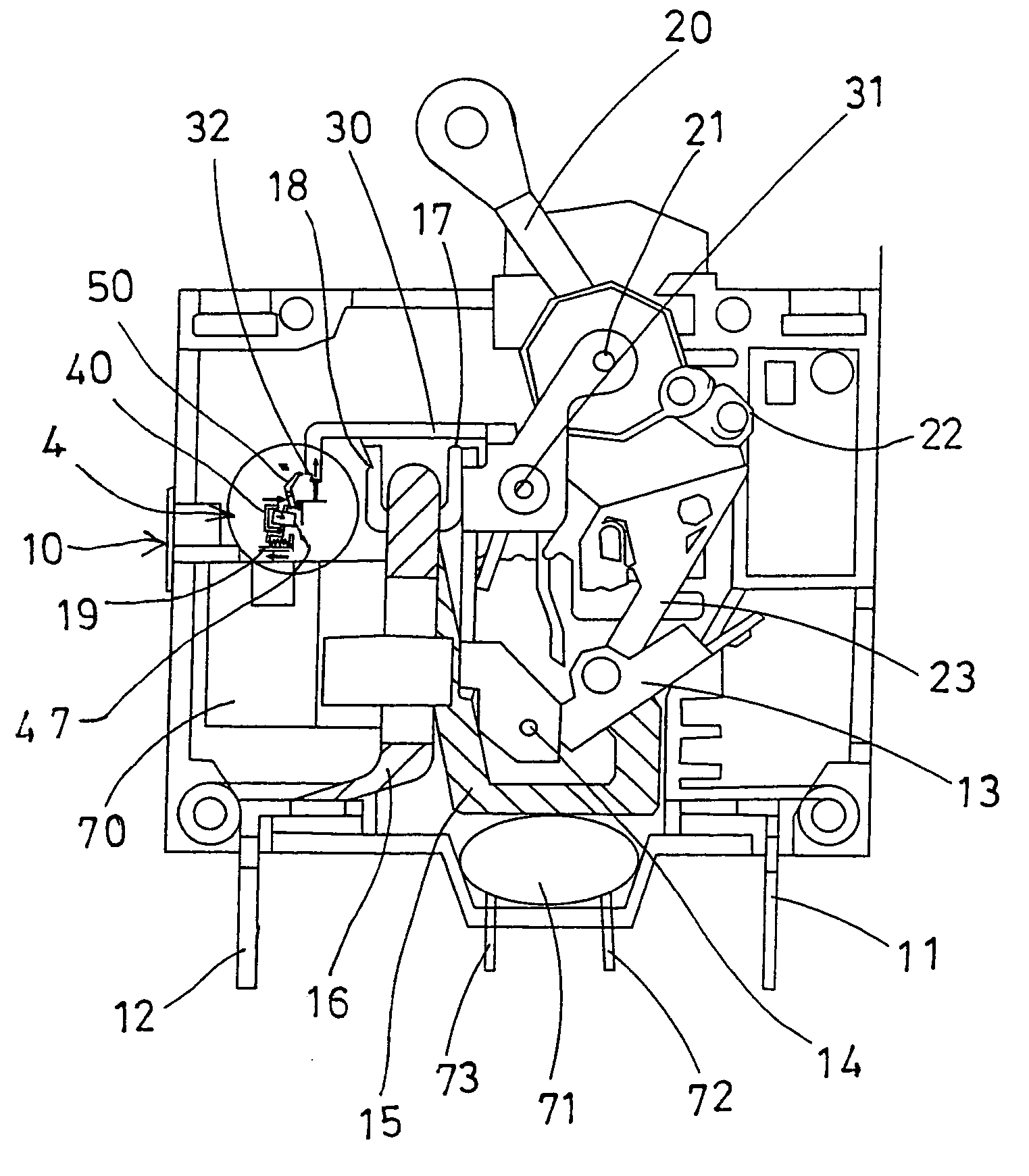 Breaker for protecting electric facilities