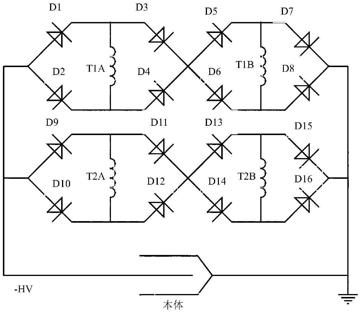 High-voltage double-pulse superposed power supply for electrostatic dust collector