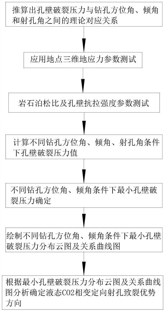 coal seam liquid co  <sub>2</sub> Judgment method for dominant direction of phase change directional perforation fracturing