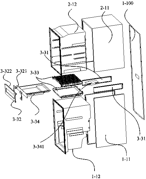 Segmented cabinet for refrigeration equipment and refrigeration equipment