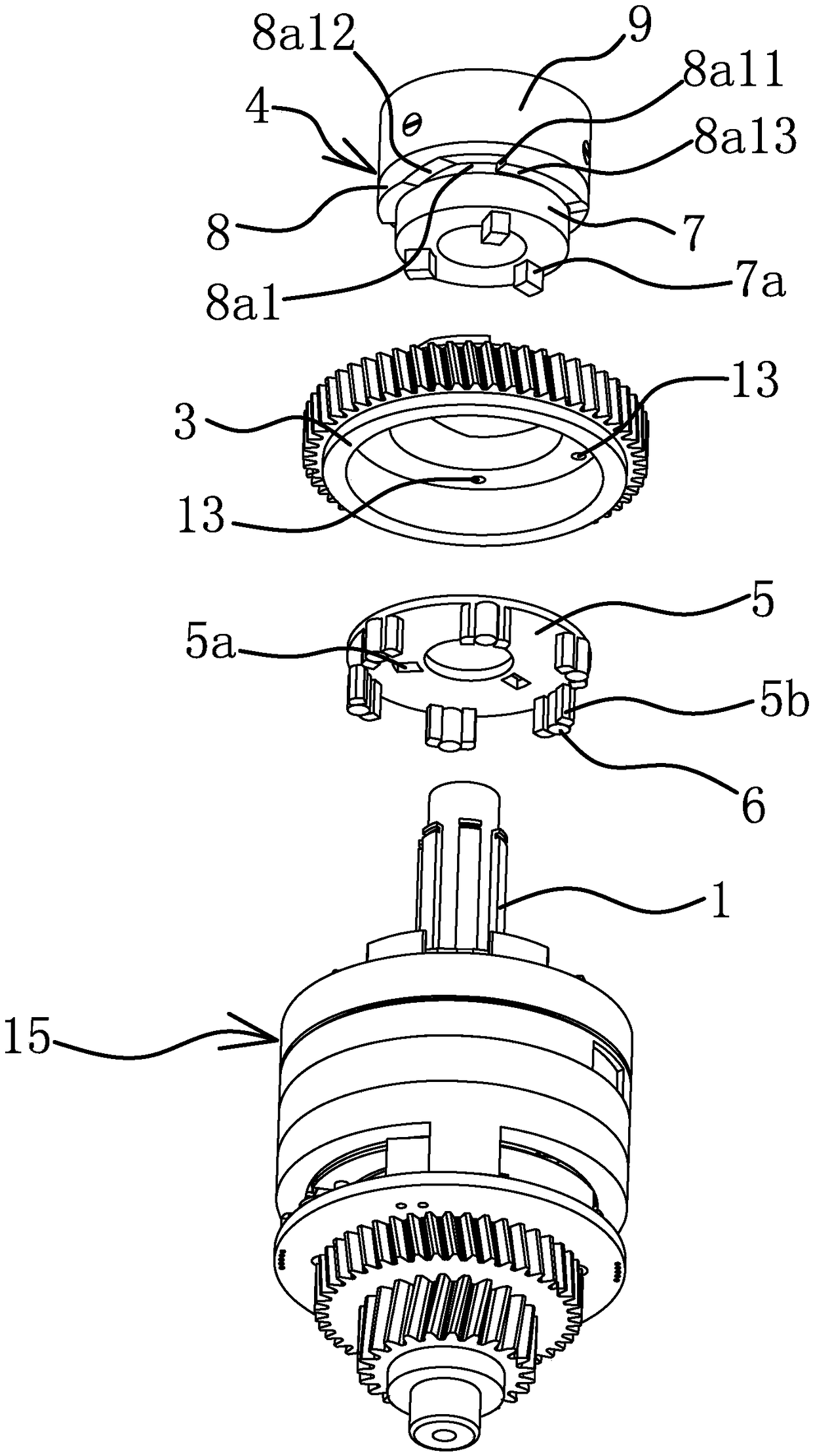 Transmission mechanism of bidirectional automatic gearbox