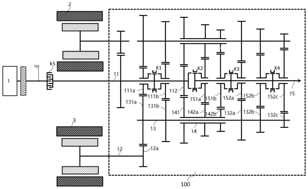 Power transmission system for vehicle and vehicle