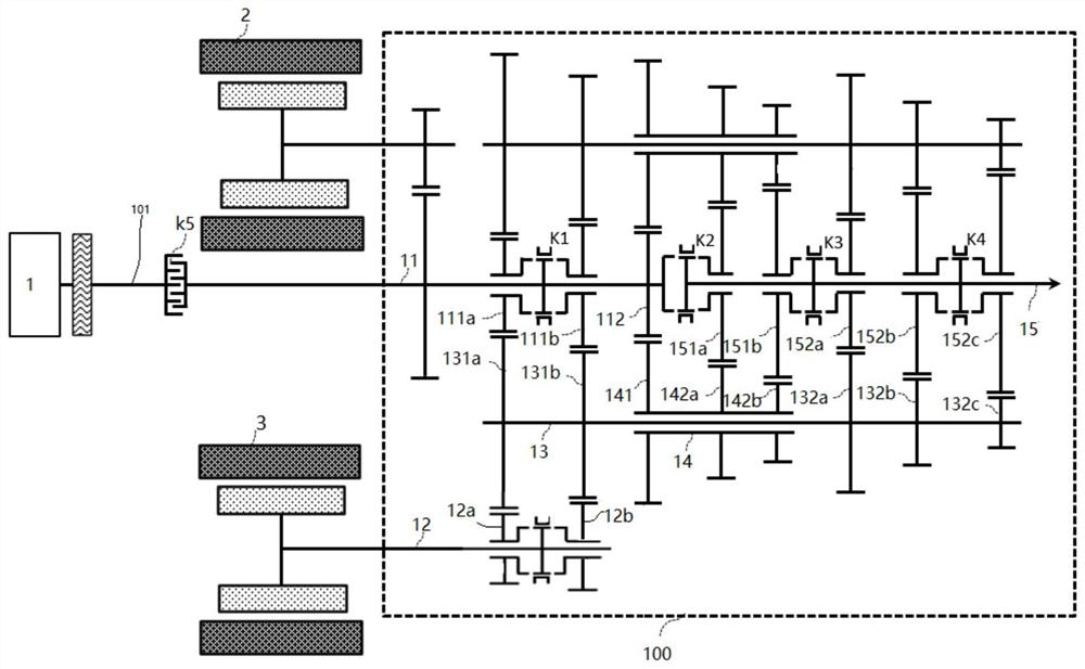 Power transmission system for vehicle and vehicle