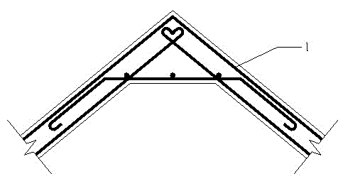 45-degree slope roof cast-in-place concrete construction method