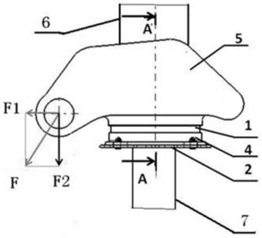 A lower connection structure of a landing gear buffer