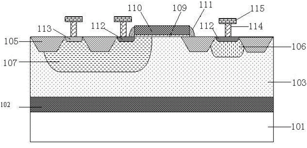 N-type LDMOS device and technical method thereof