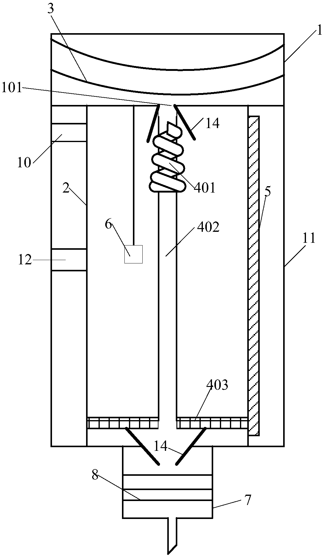 3D printing pen with material receiving cylinders