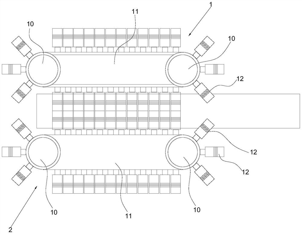 Traction conveying device for PVC-O pipe fittings