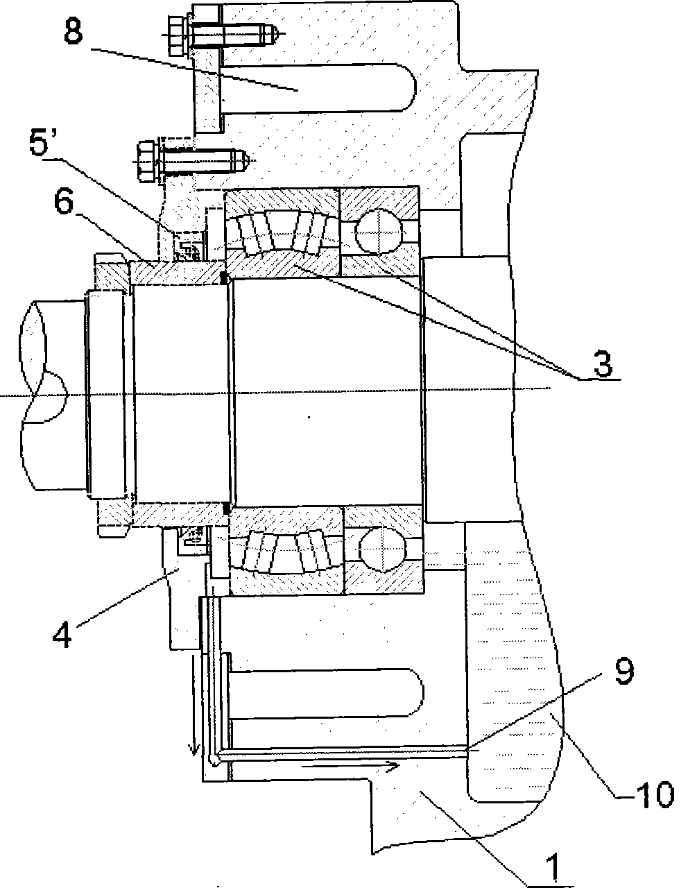 Slurry pump bracket end bearing oil seat structural combination