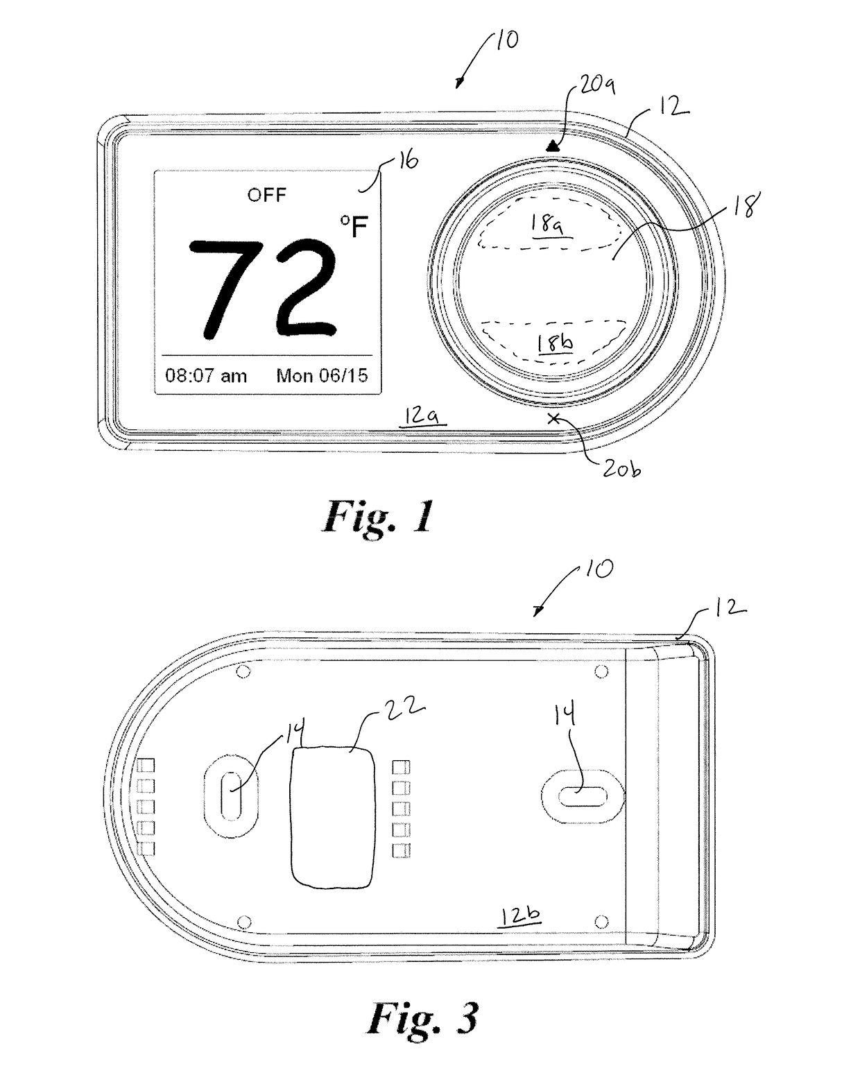 Thermostat with display screen and control dial having vertical and horizontal mounting configurations