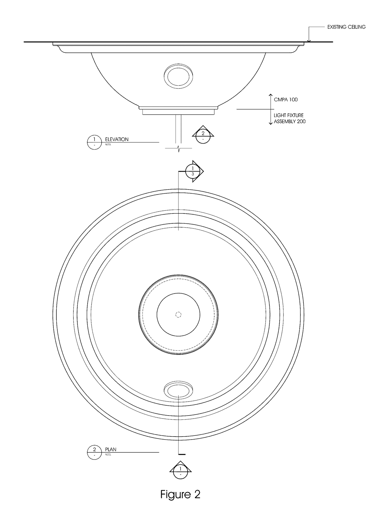 Ceiling medallion projection system