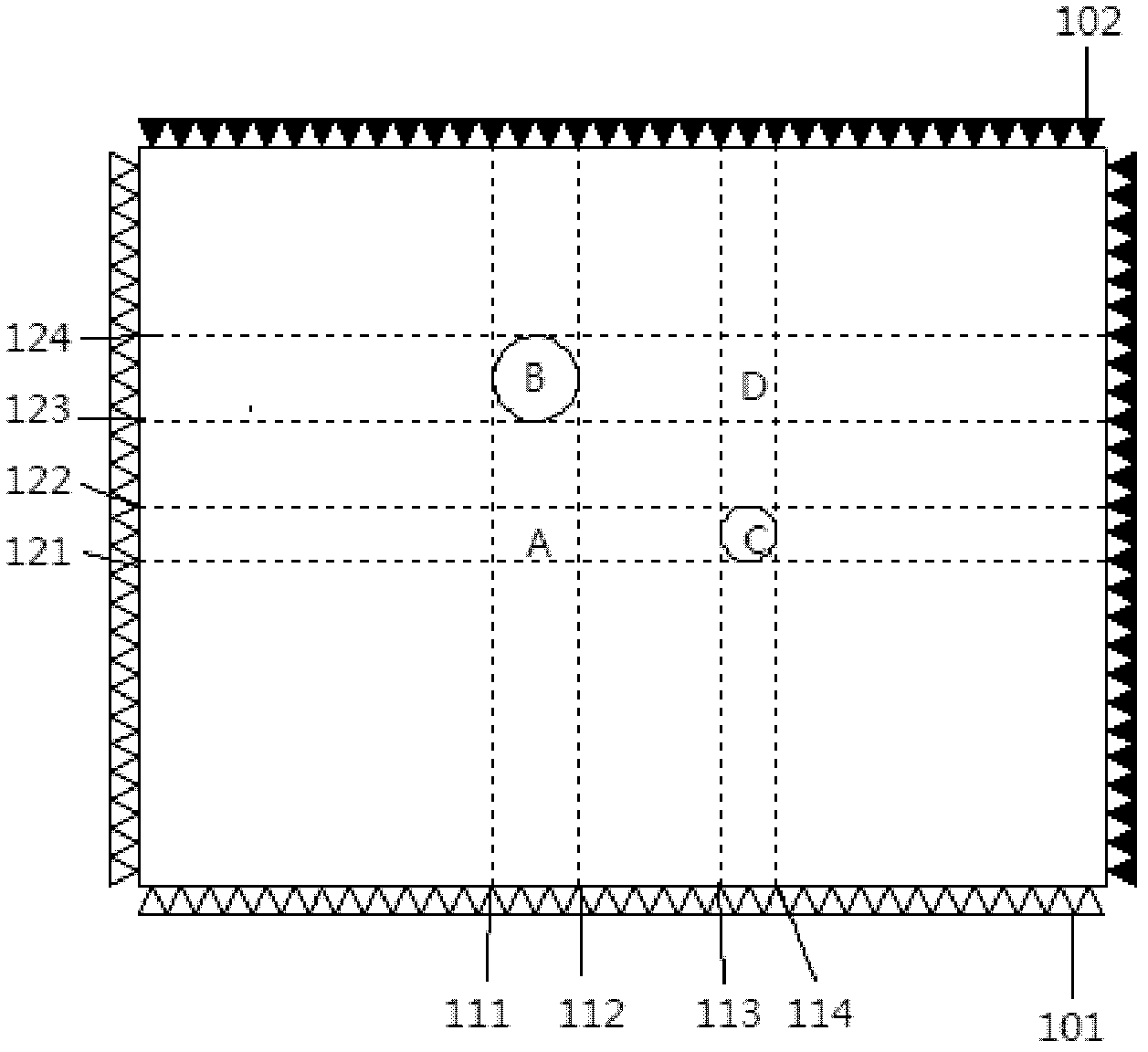 Multi-point positioning method for infrared matrix touch screen