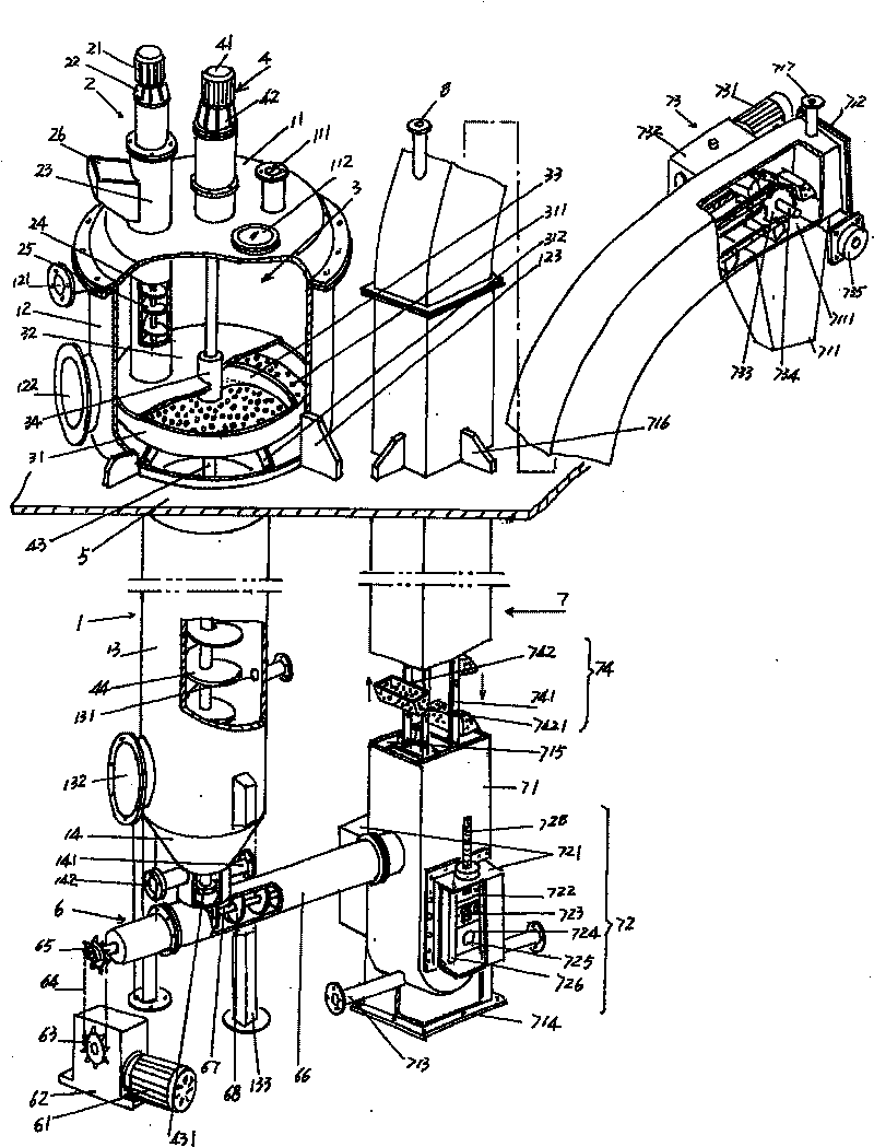 Equipment for continuous extraction of fish protein