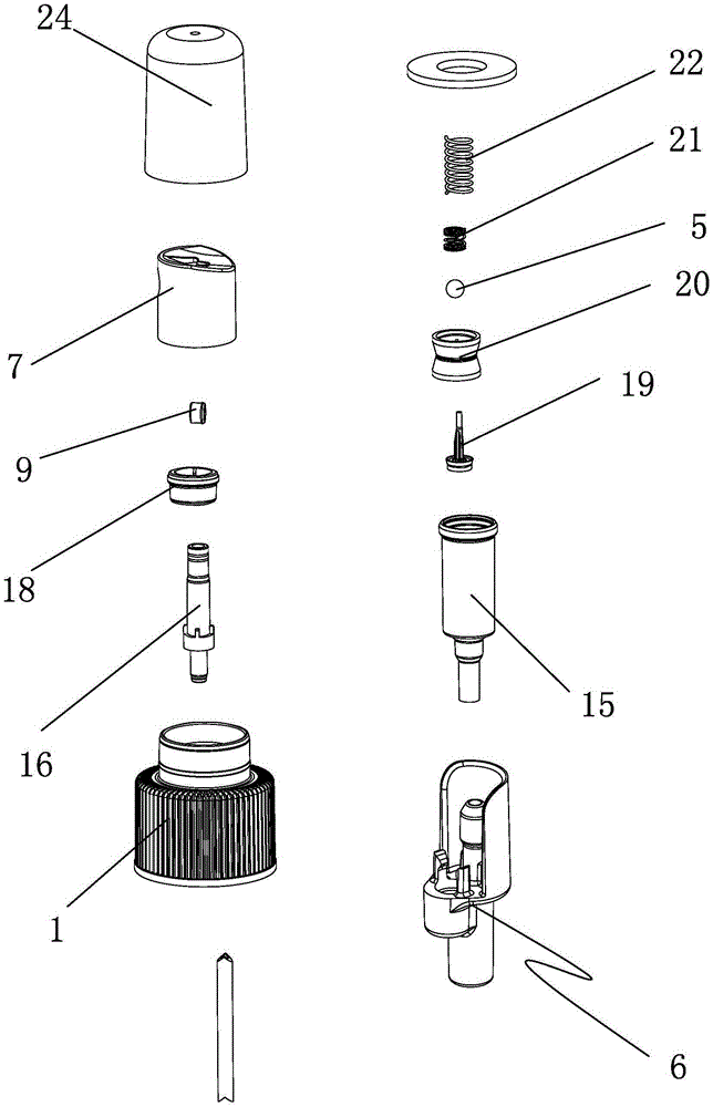 Built-out spring universal spray pump