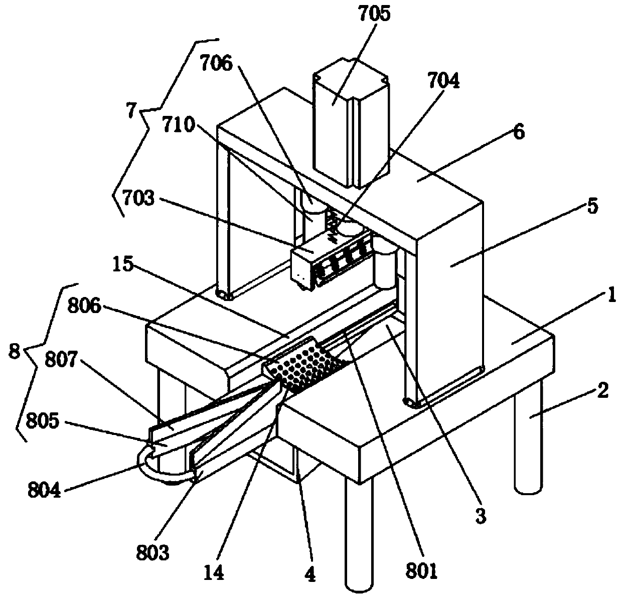 Broken shell collecting device and method for coconuts in germinated coconuts