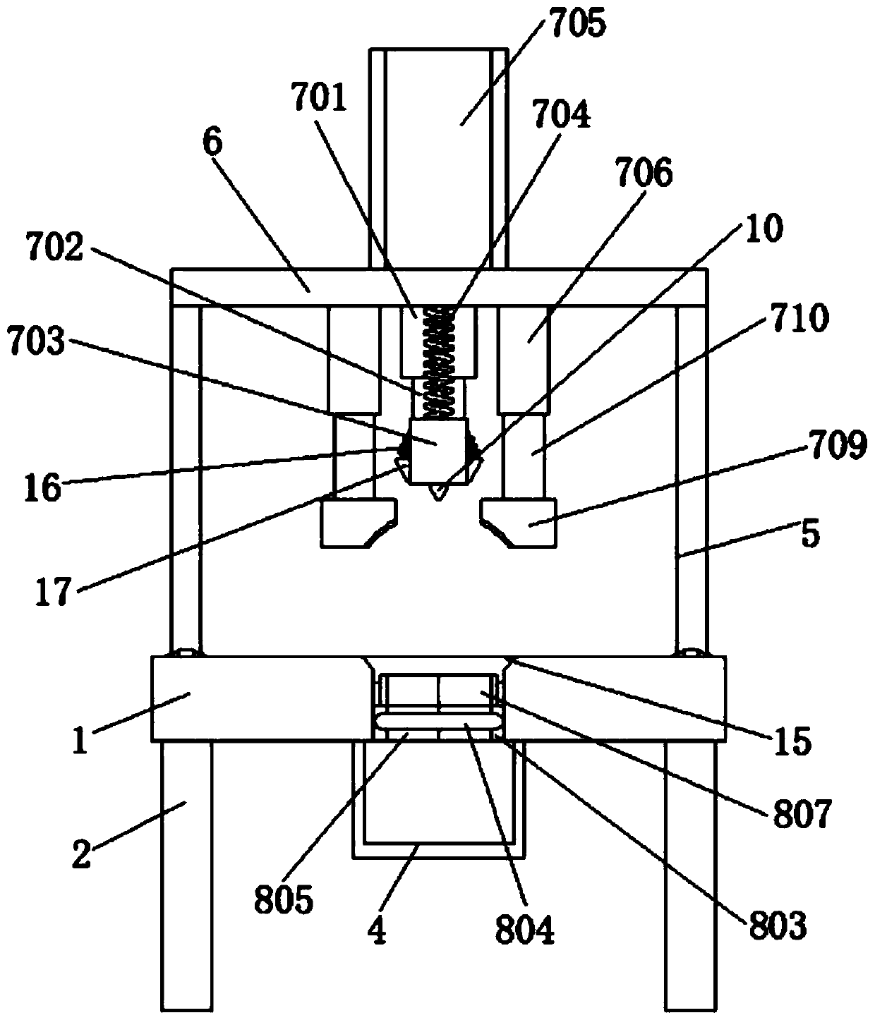 Broken shell collecting device and method for coconuts in germinated coconuts