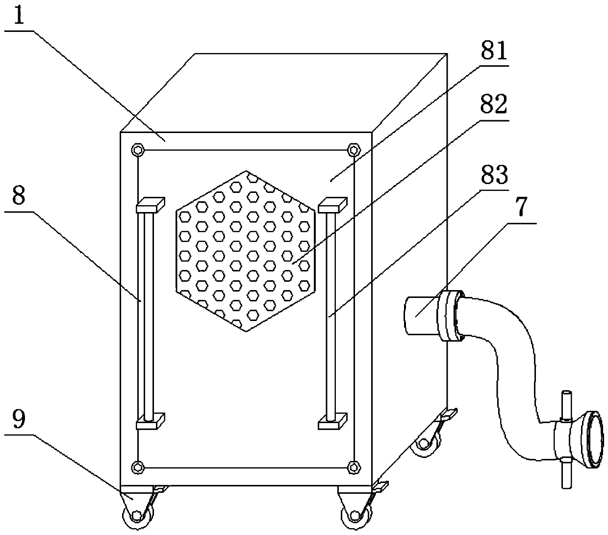 Convenient-to-maintain and movable moisture removal device for electrical equipment