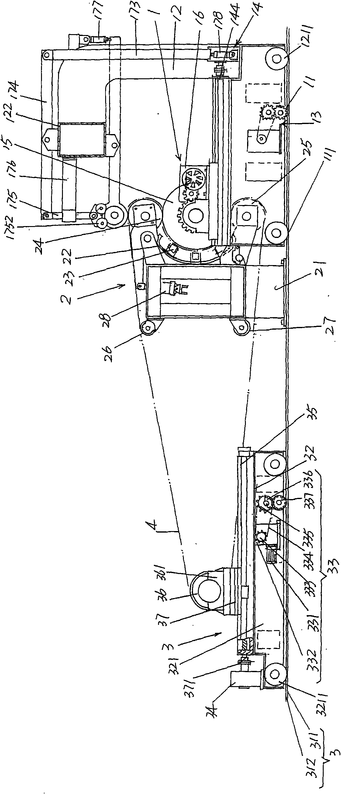 Papermaking felt setting machine