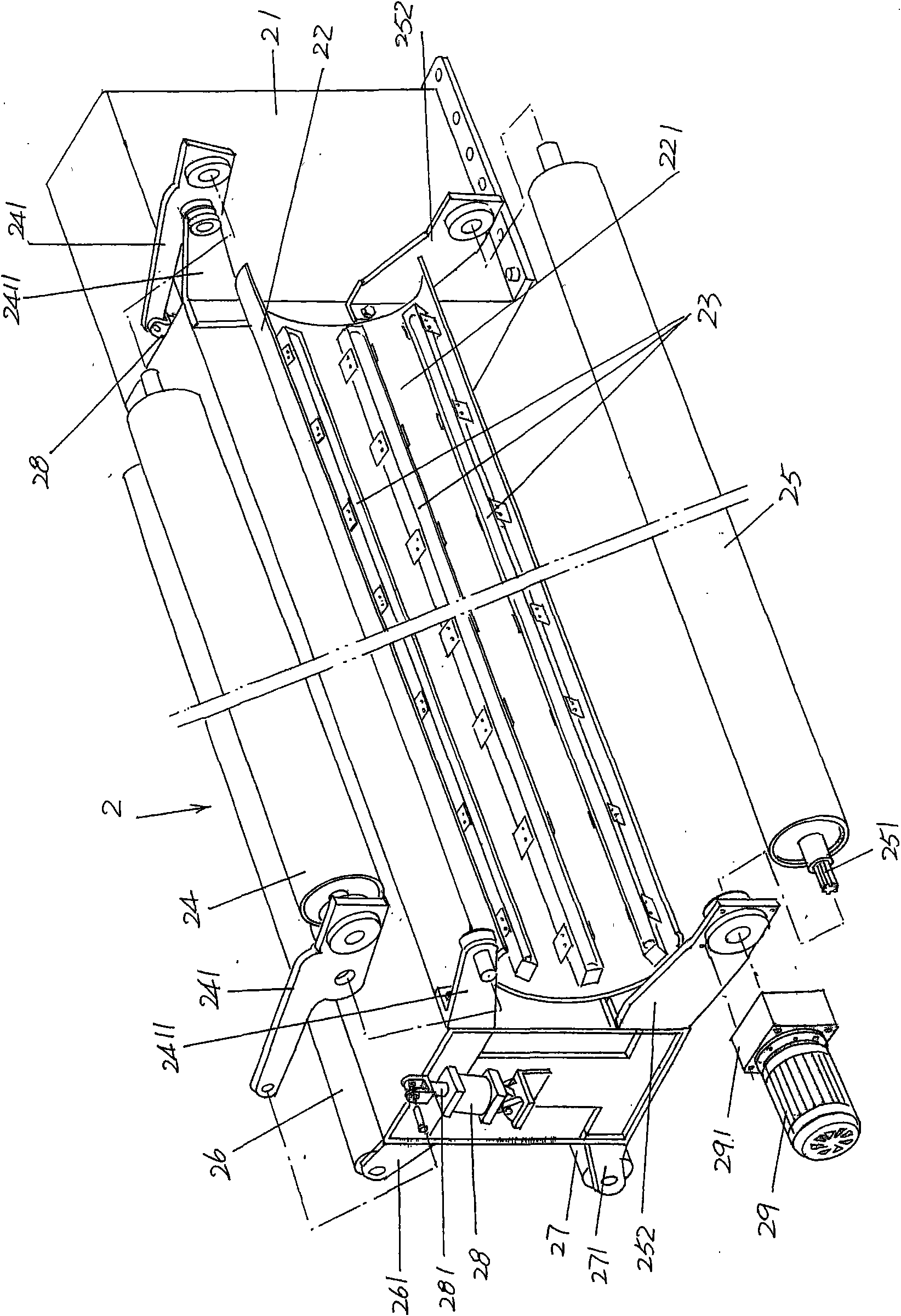 Papermaking felt setting machine